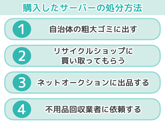 購入したサーバーの処分方法