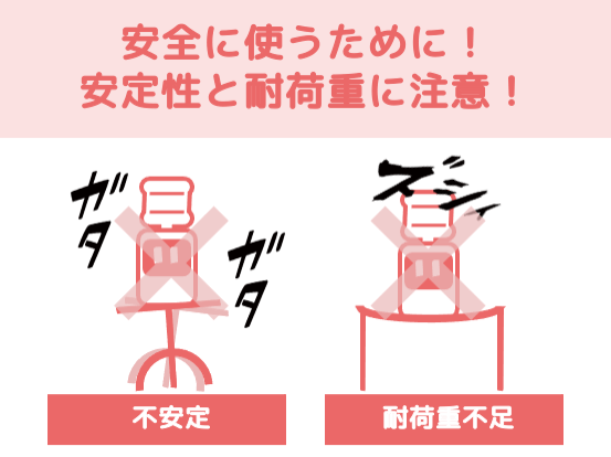 卓上型ウォーターサーバーは、置き場所の安定性と耐荷重に気をつけて！